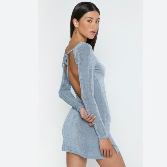 Montana Mini Dress Dusty Blue - Picture 3 of 8